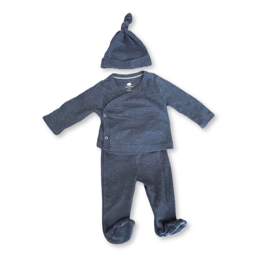 Cloud Island 0-3m Navy Outfit